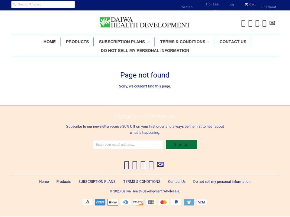 dhdusawholesale.net shopify website screenshot