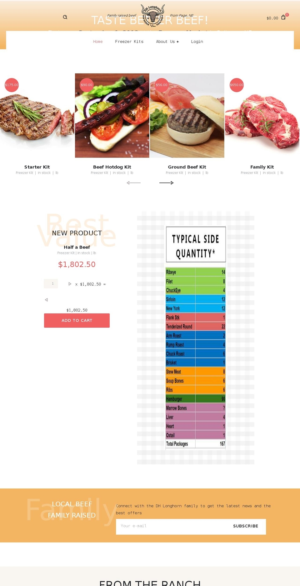 dhlonghorn.com shopify website screenshot