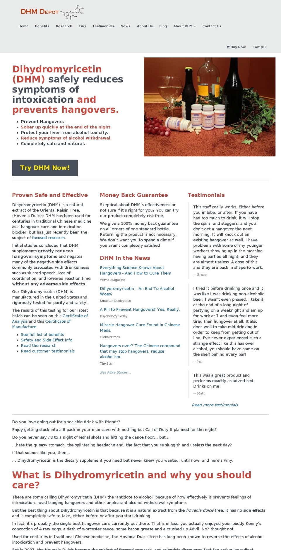 dhmdepot.com shopify website screenshot