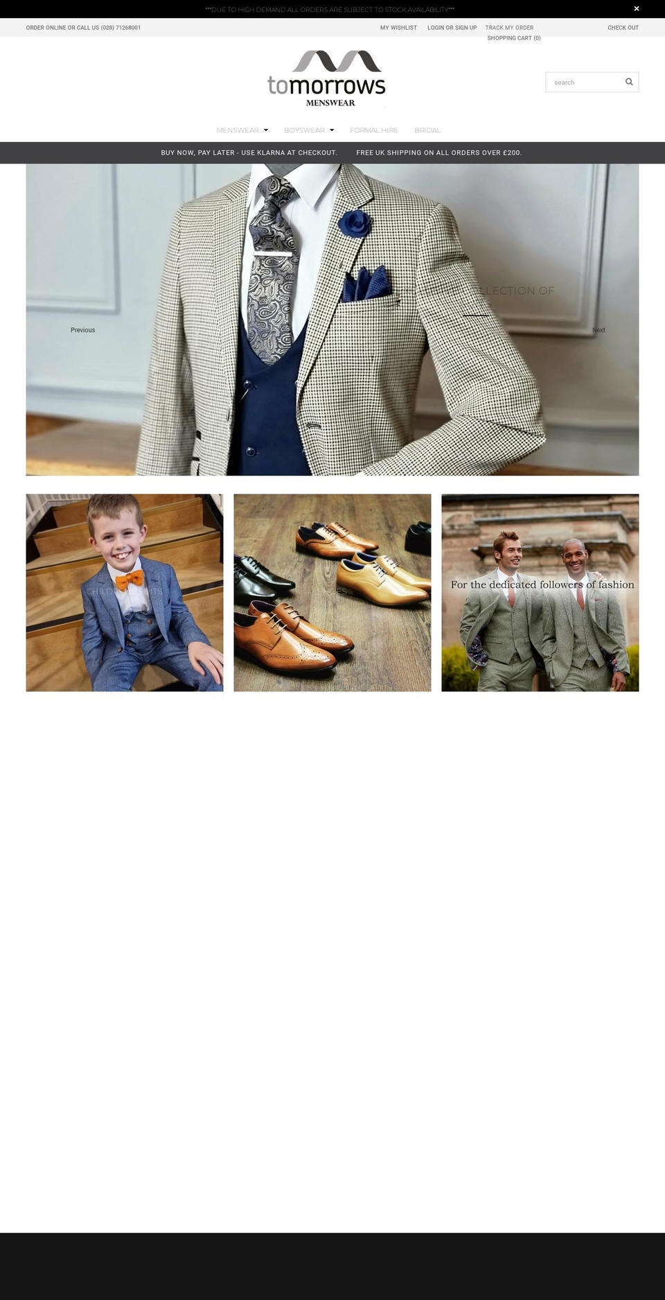 dhmenswear.com — Shopify storefront screenshot