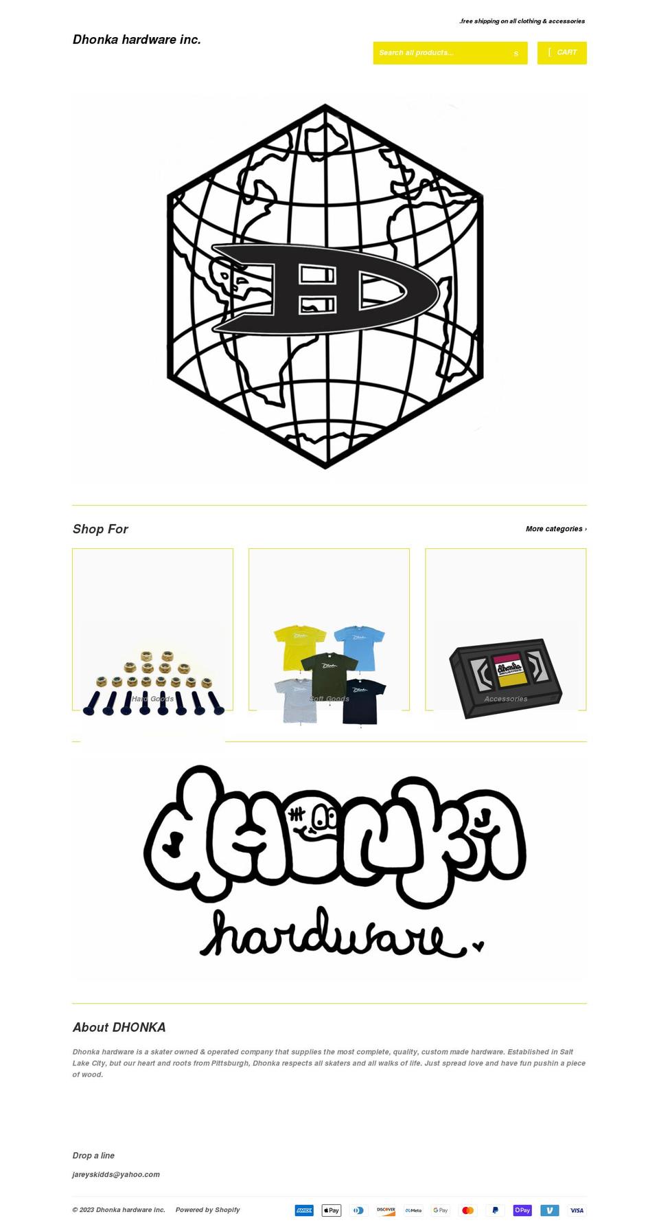 dhonka.com shopify website screenshot