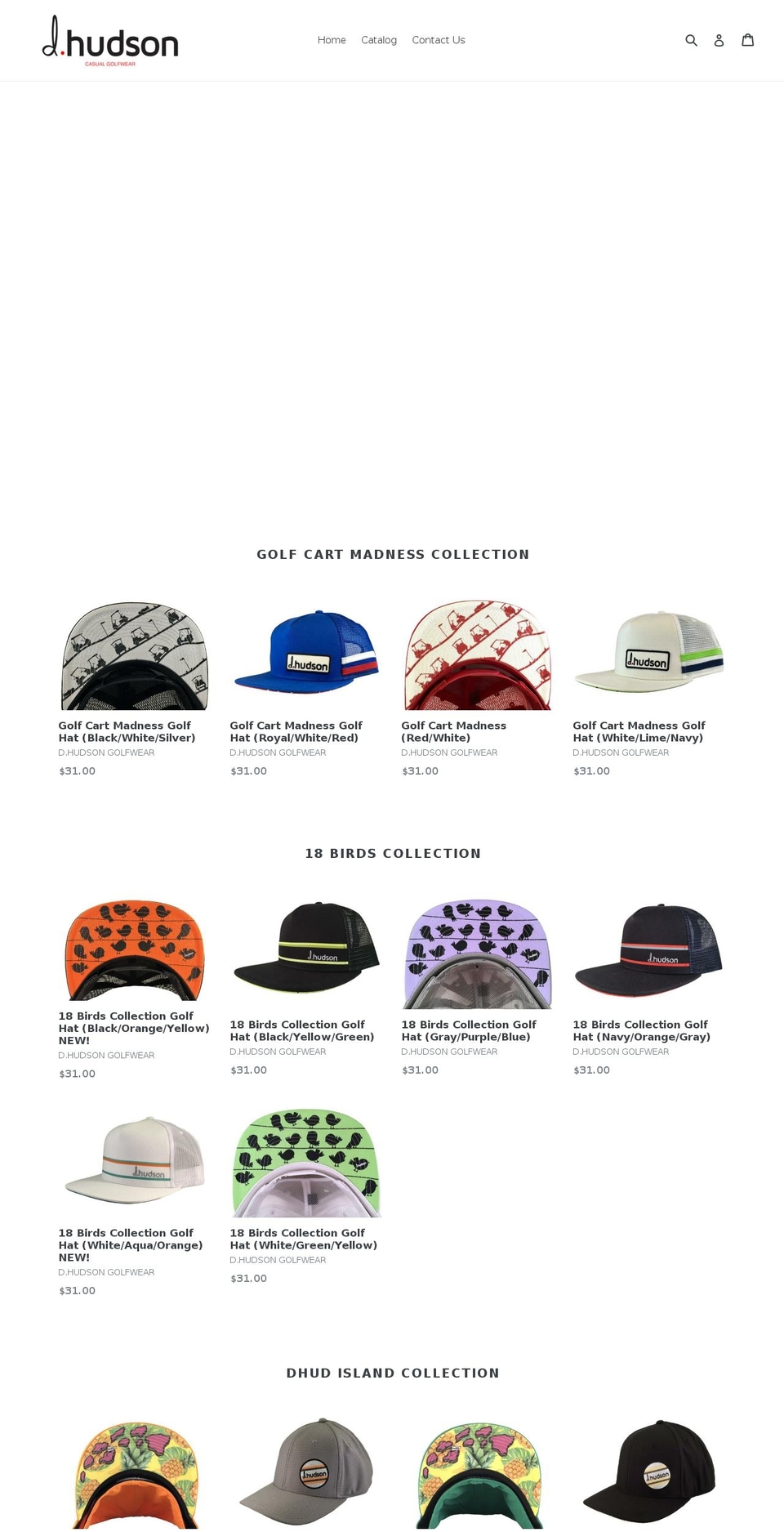 dhudsongolfwear.com shopify website screenshot