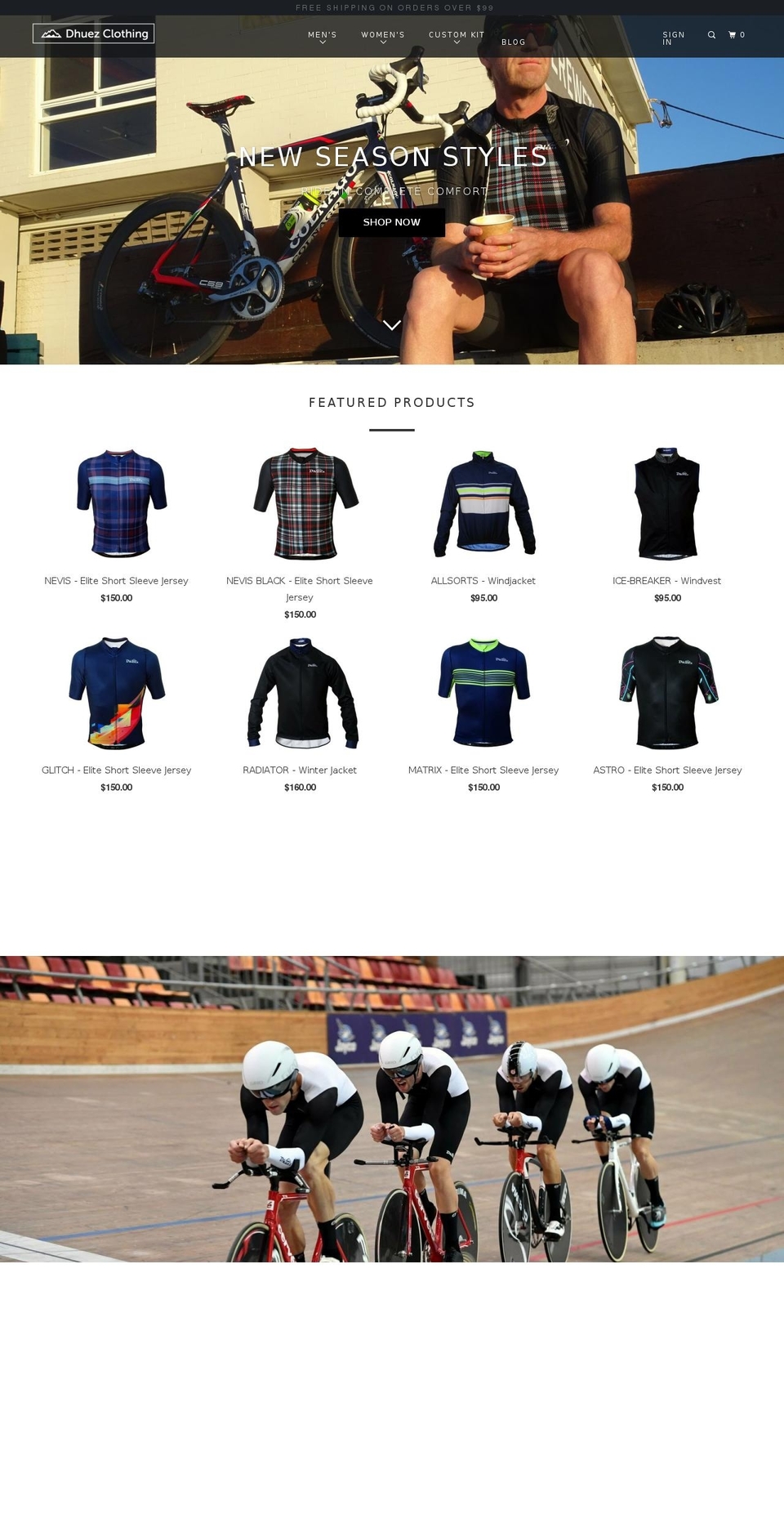 Current Parallax v3.0.5 Shopify theme site example dhuezclothing.com.au