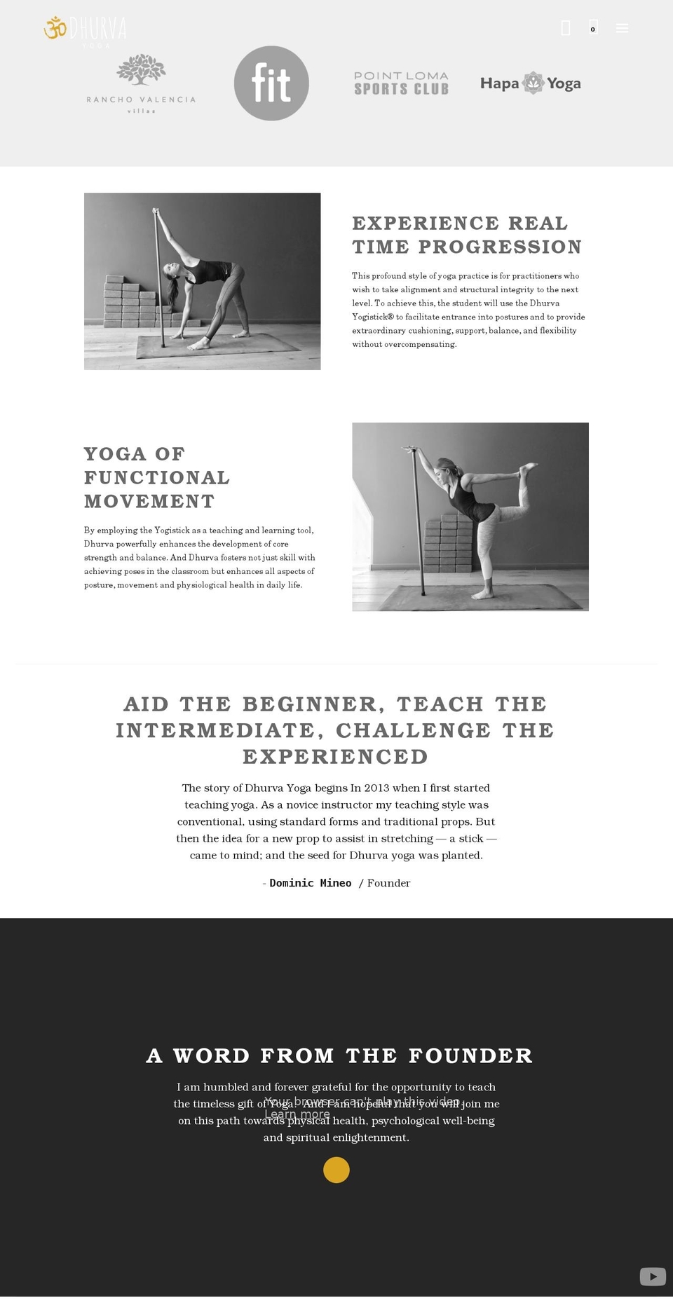 dhurvayoga.com shopify website screenshot