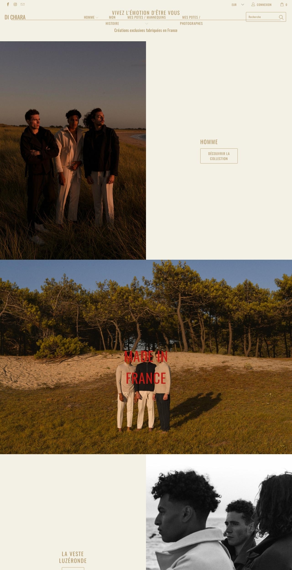 di-chiara.com shopify website screenshot