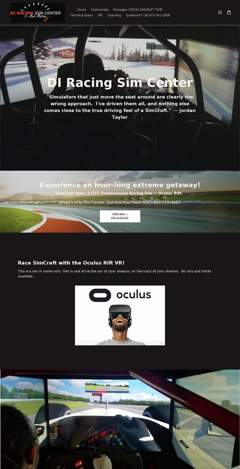 di-racing-simulation.com — Shopify storefront screenshot
