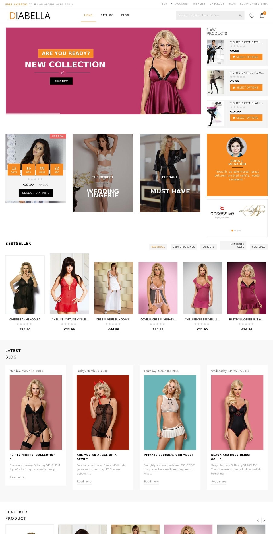 diabella.eu shopify website screenshot