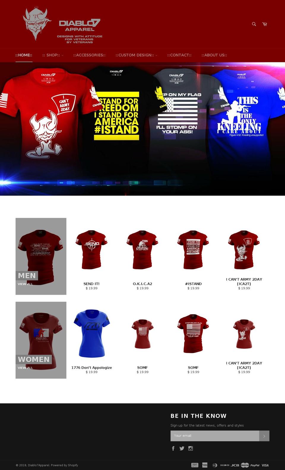 diablo7svn.com — Shopify storefront screenshot