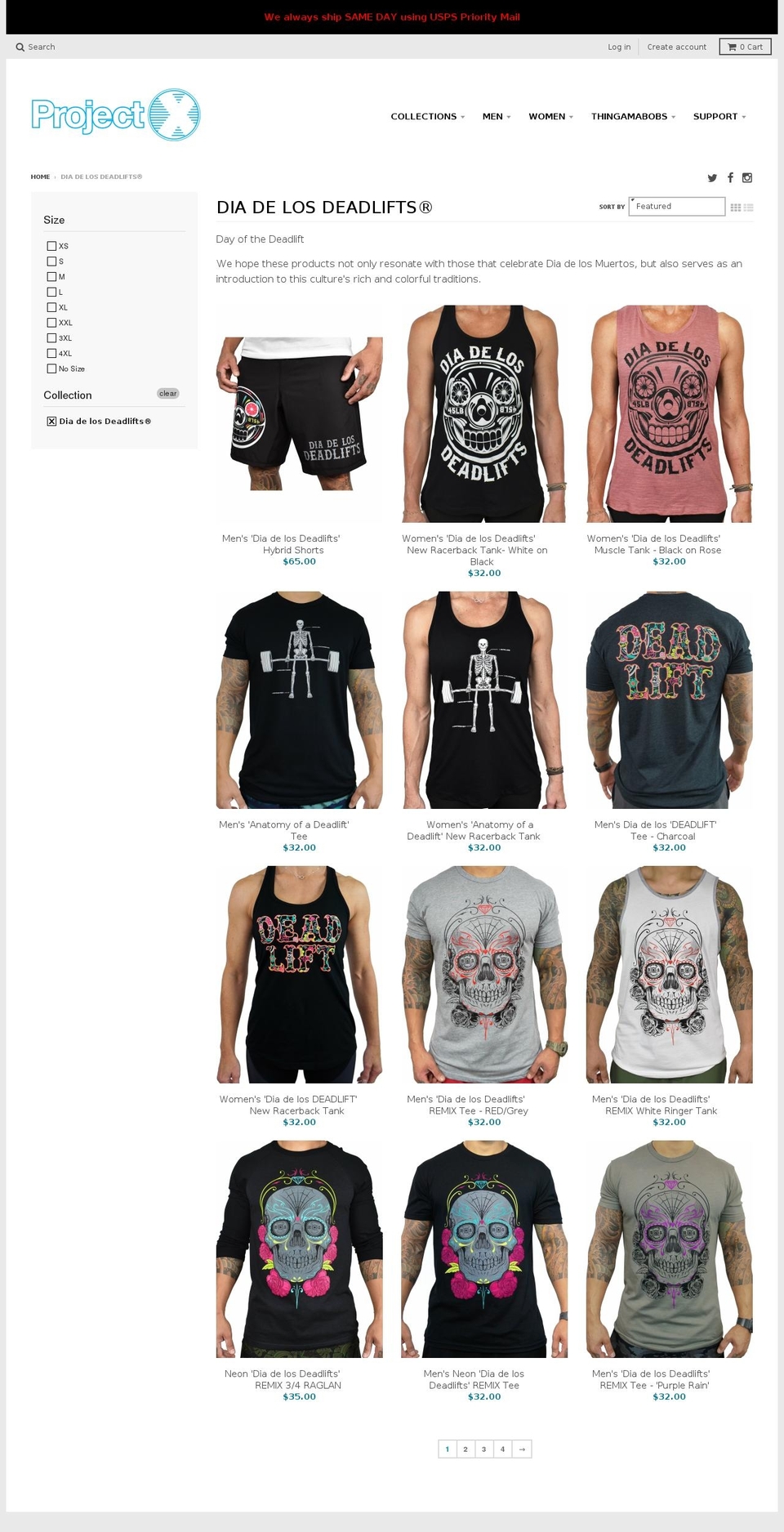 diadelosdeadlifts.com — Shopify storefront screenshot
