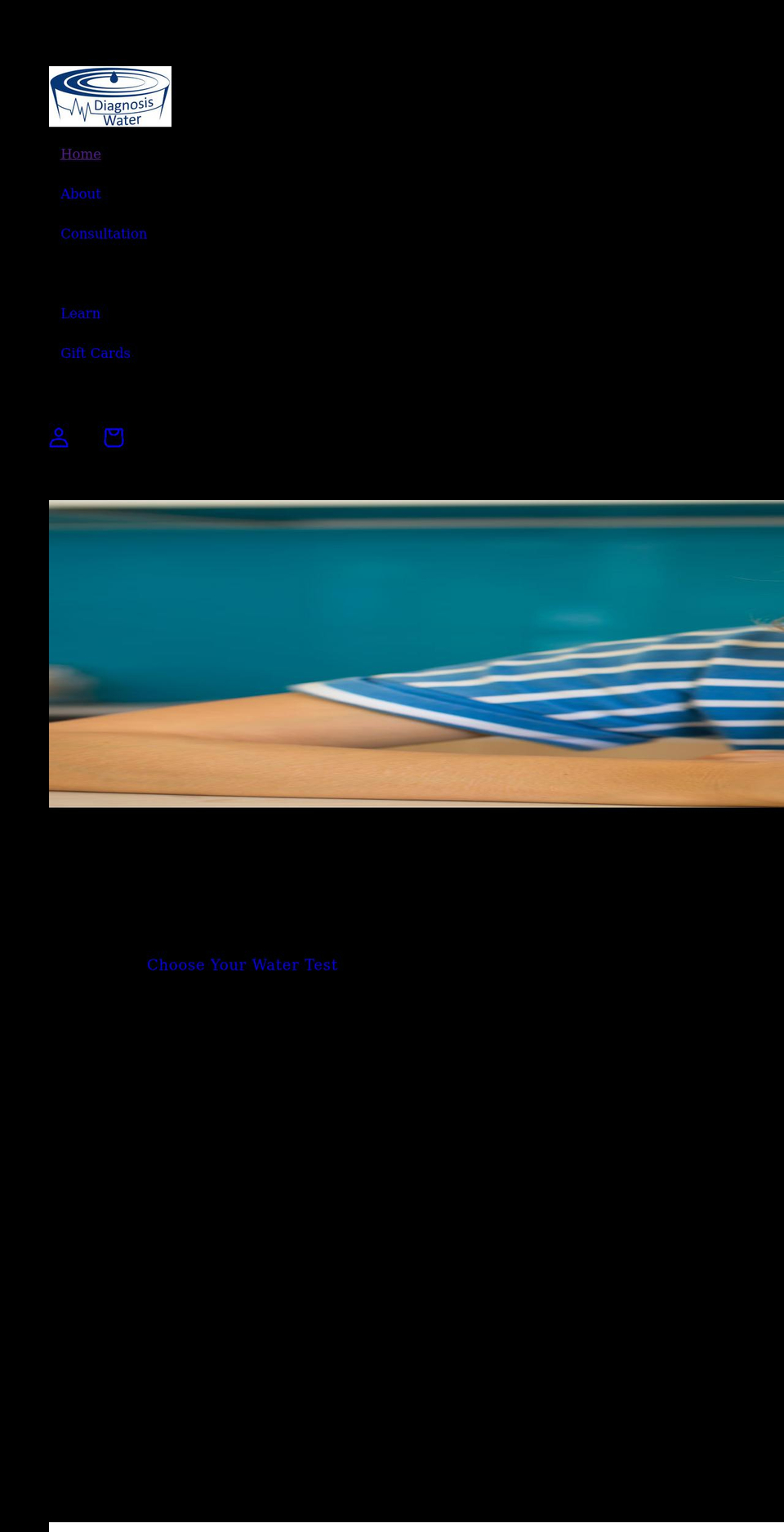 diagnosiswater.com shopify website screenshot