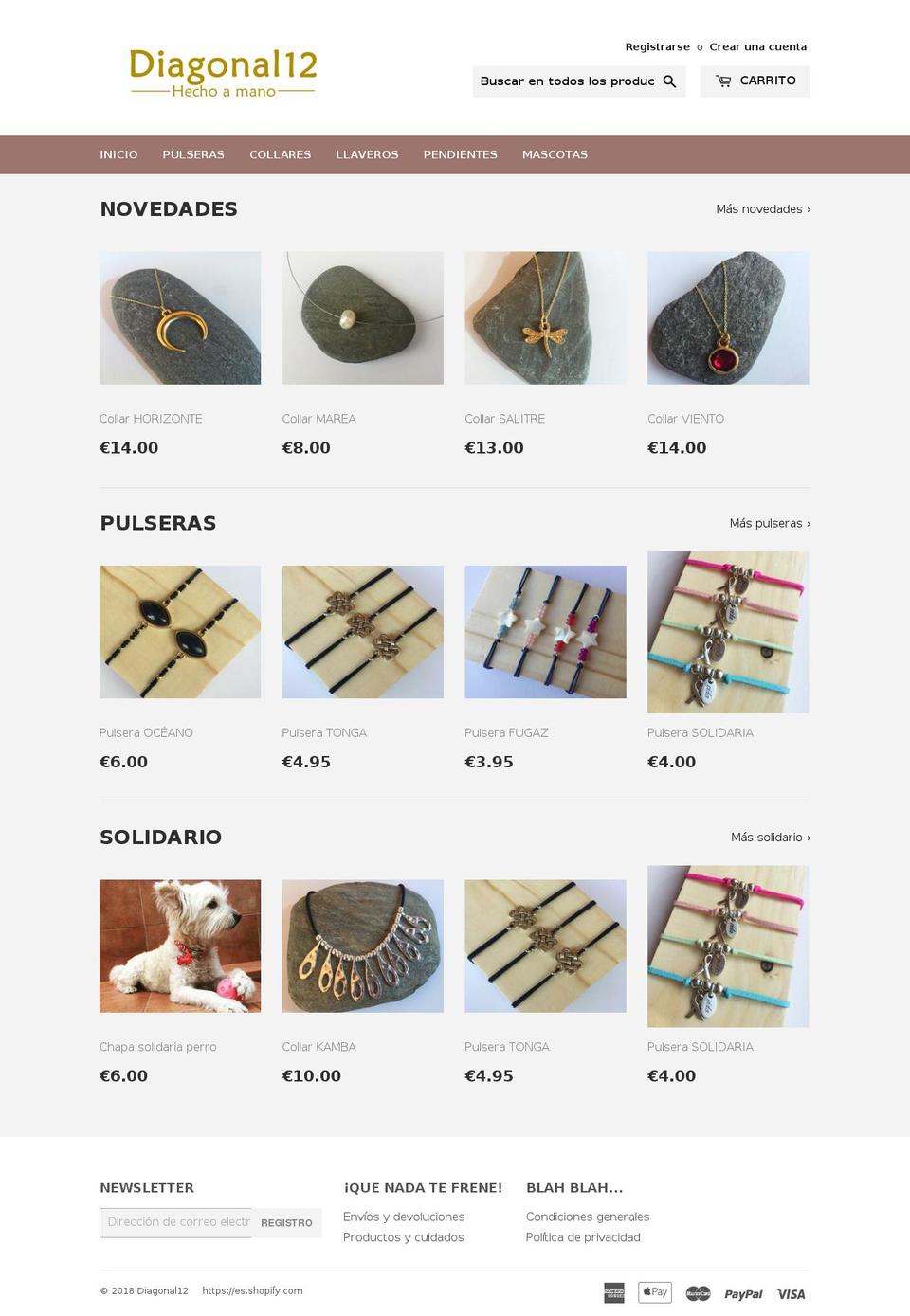 diagonal12.com — Shopify storefront screenshot