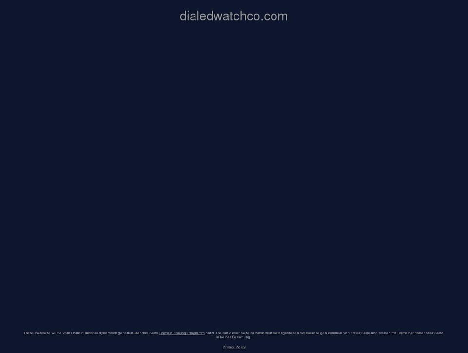 dialedwatchco.com — Shopify storefront screenshot
