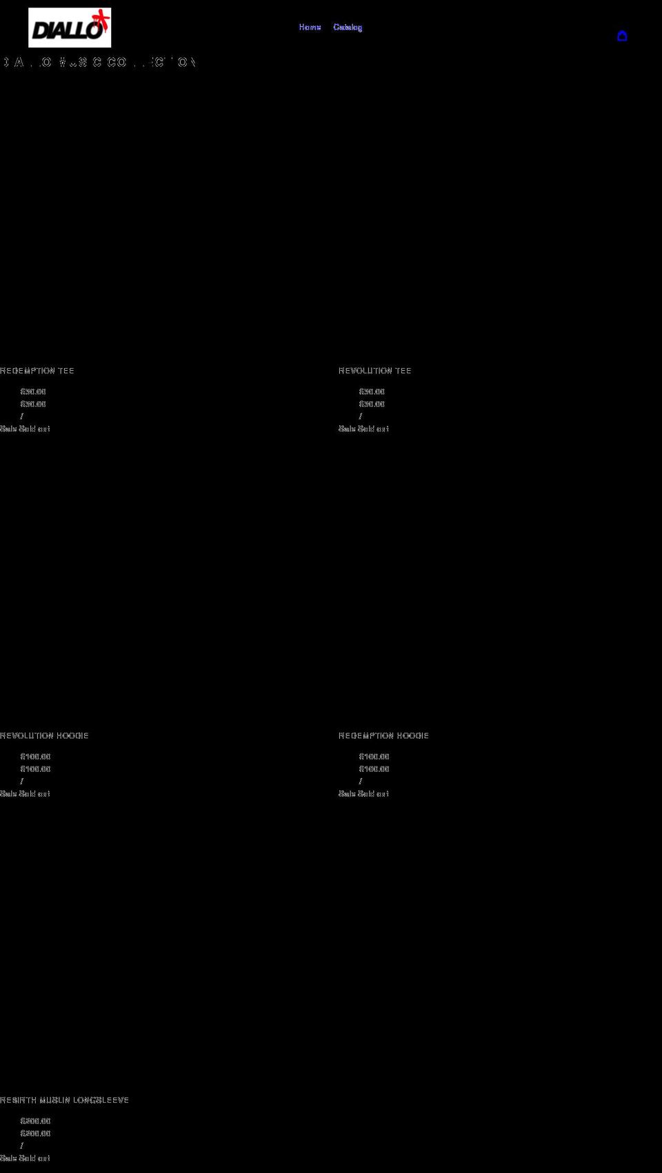 dialloclothing.com shopify website screenshot