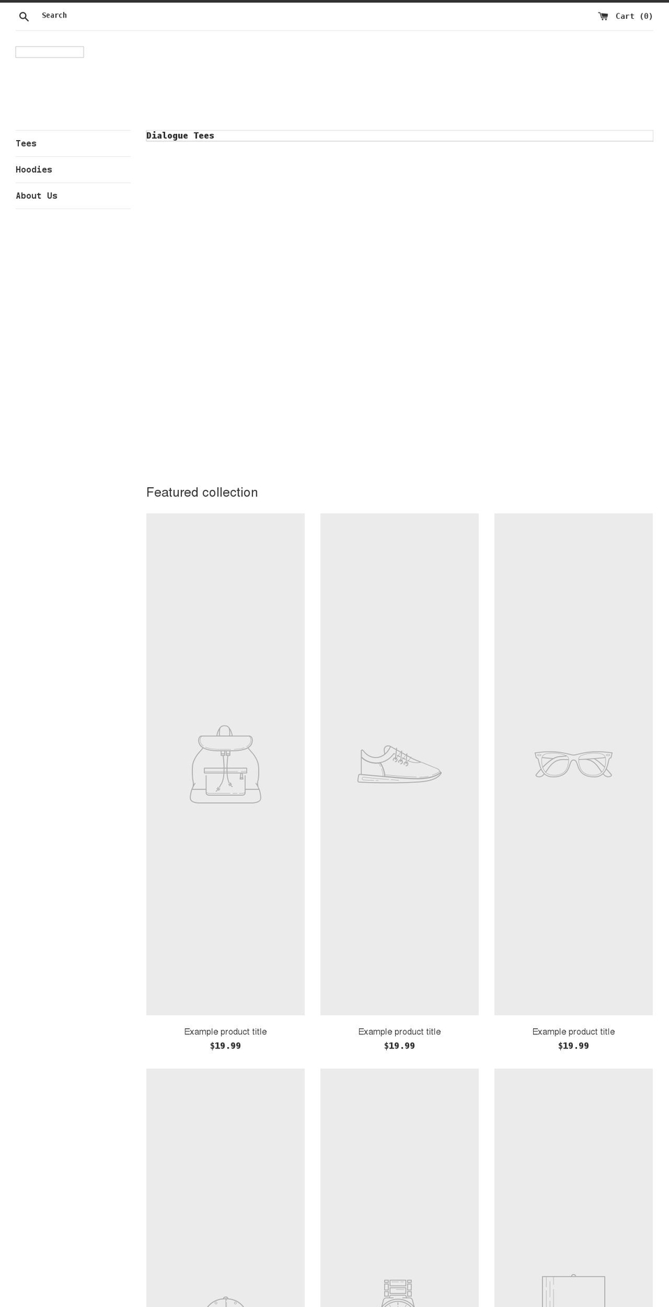 dialoguetees.com shopify website screenshot