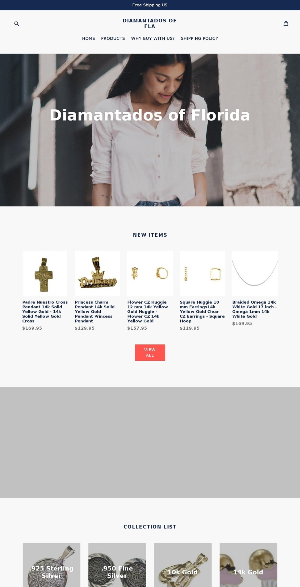 diamantadosfla.com shopify website screenshot