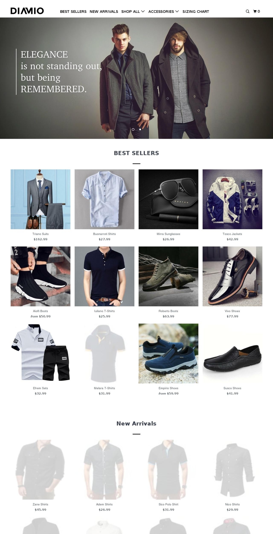 diamio.com — Shopify storefront screenshot