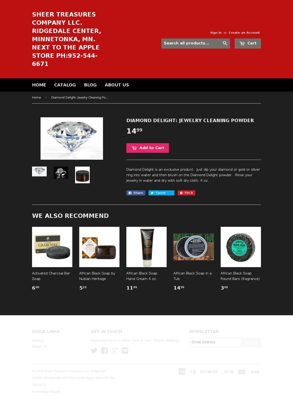 diamond-delight.com — Shopify storefront screenshot