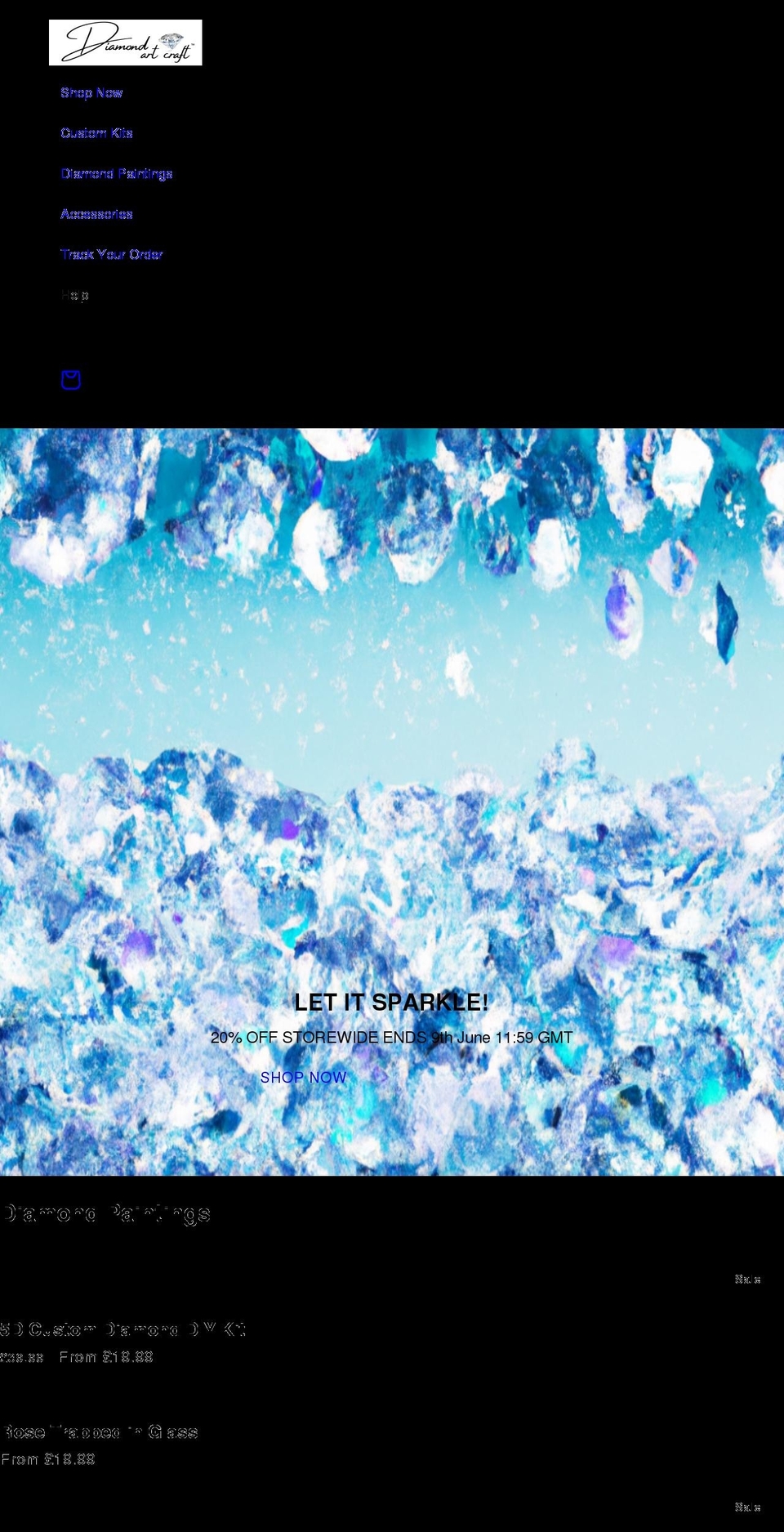 diamondartcraft.com shopify website screenshot