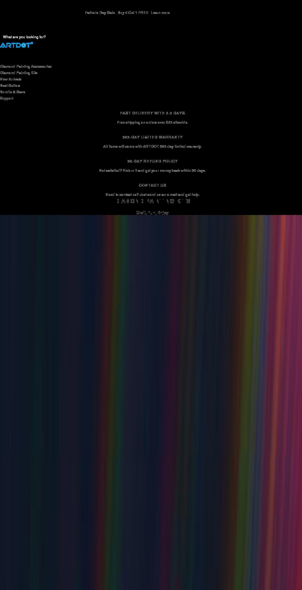 diamondartdot.com shopify website screenshot