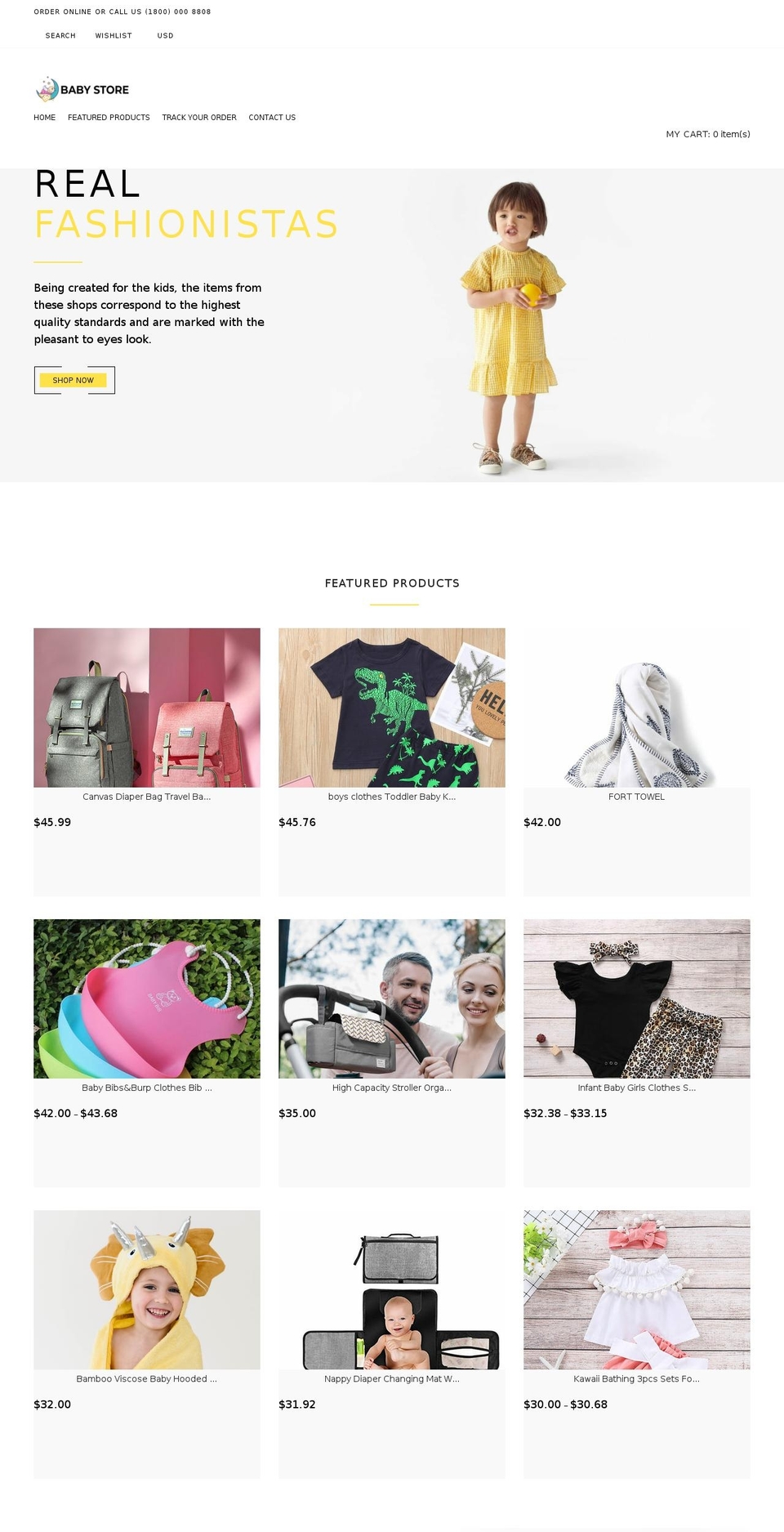 Baby clothing theme Shopify theme site example diamondbabyclothing.com