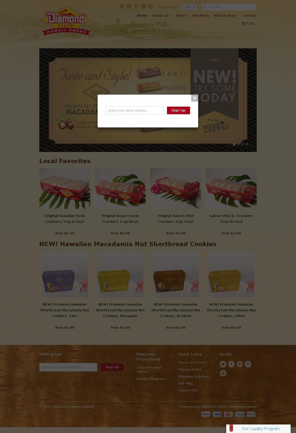 diamondbakery.net shopify website screenshot