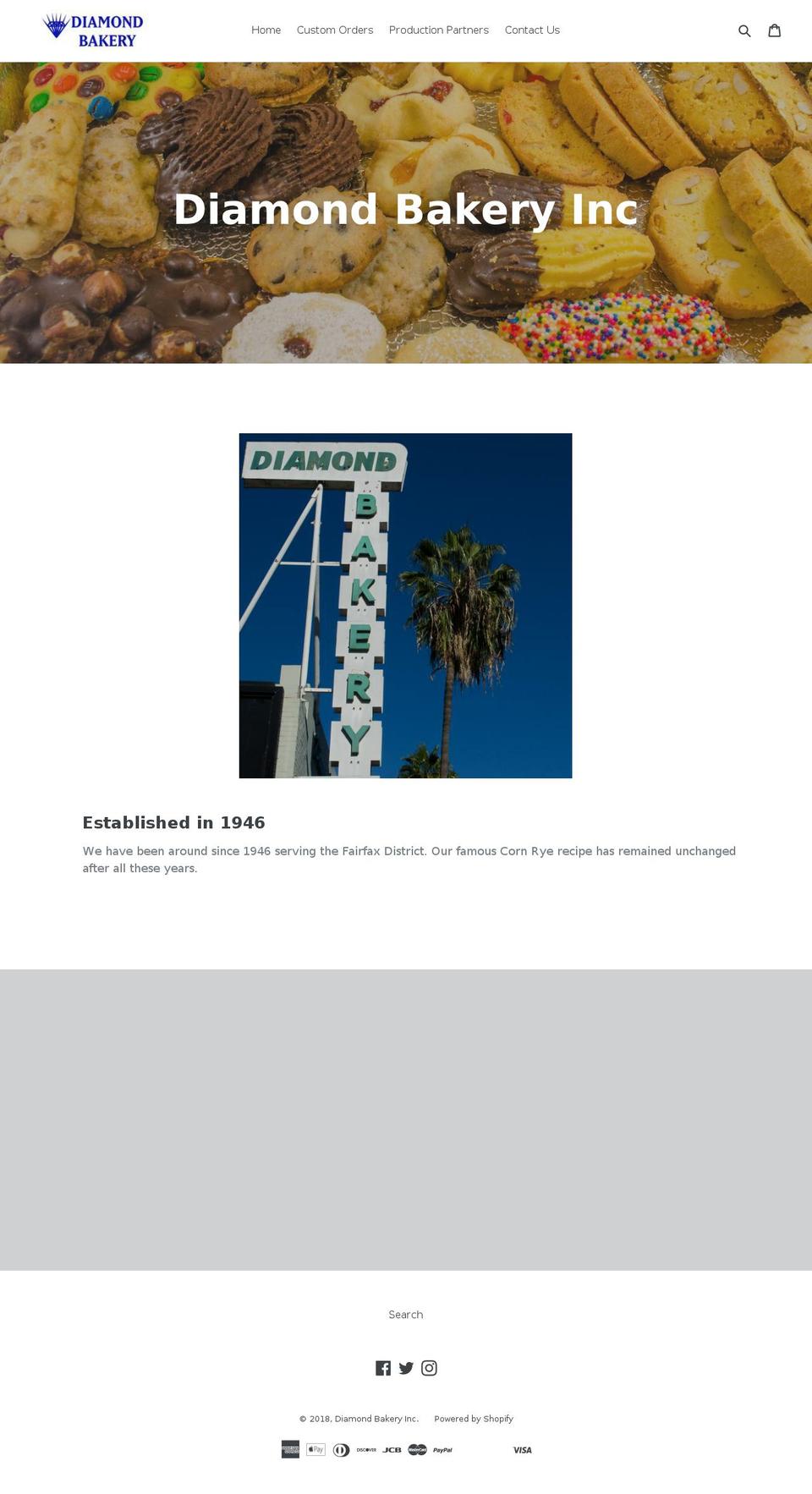 diamondbakeryla.com — Shopify storefront screenshot