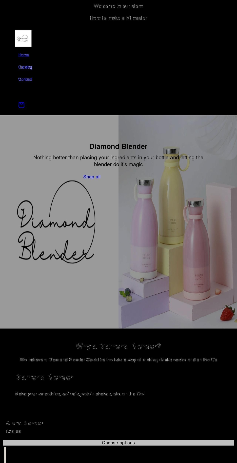 diamondblender.com shopify website screenshot