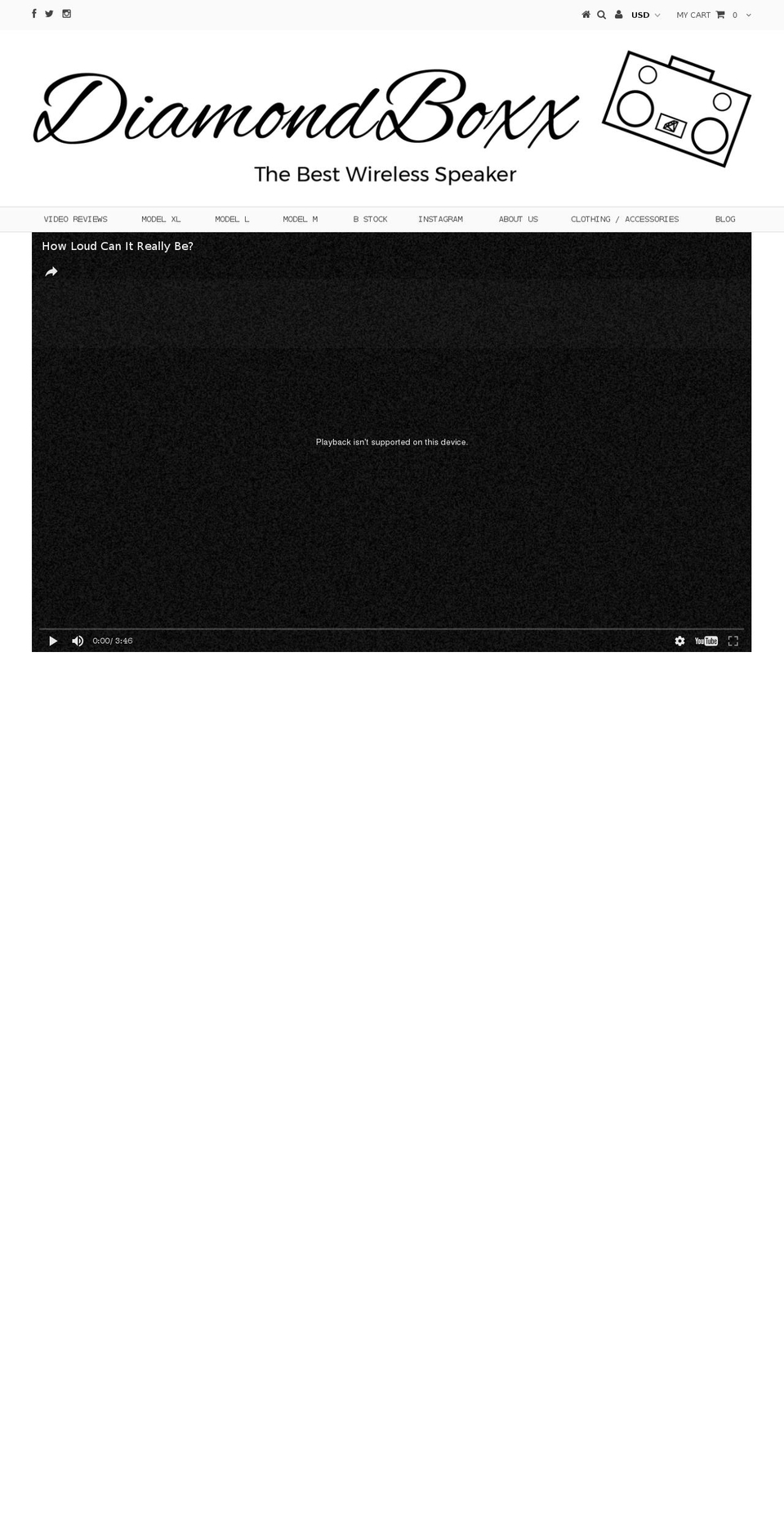 diamondboxx.com shopify website screenshot