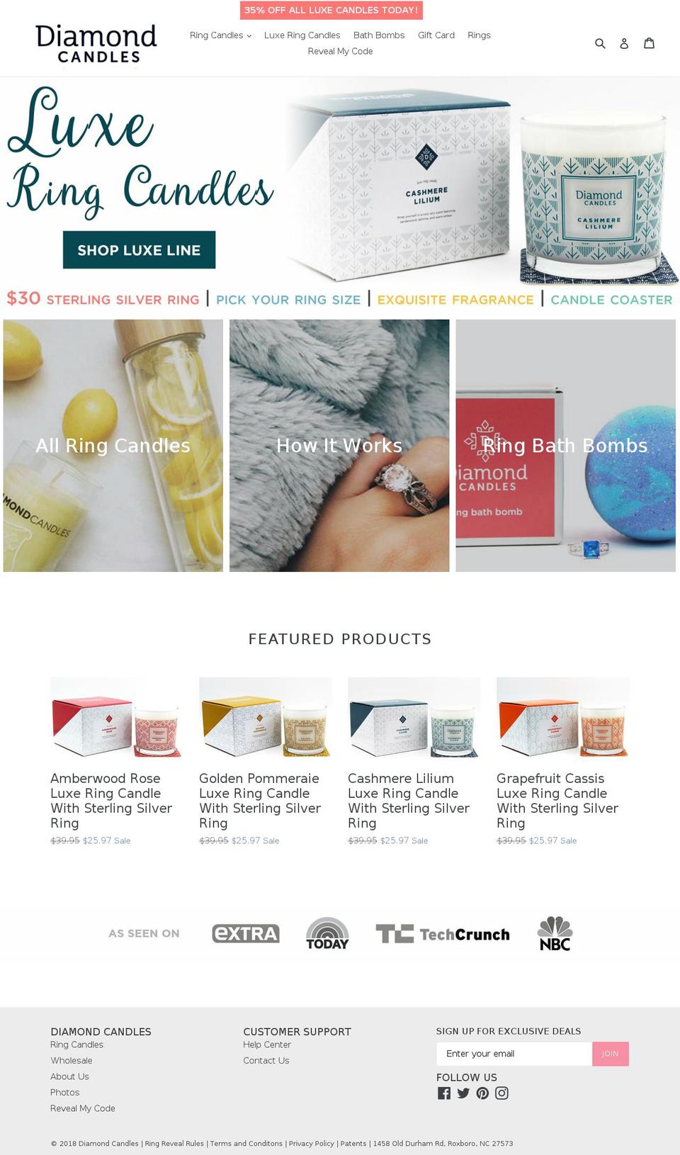 diamondcandle.com shopify website screenshot