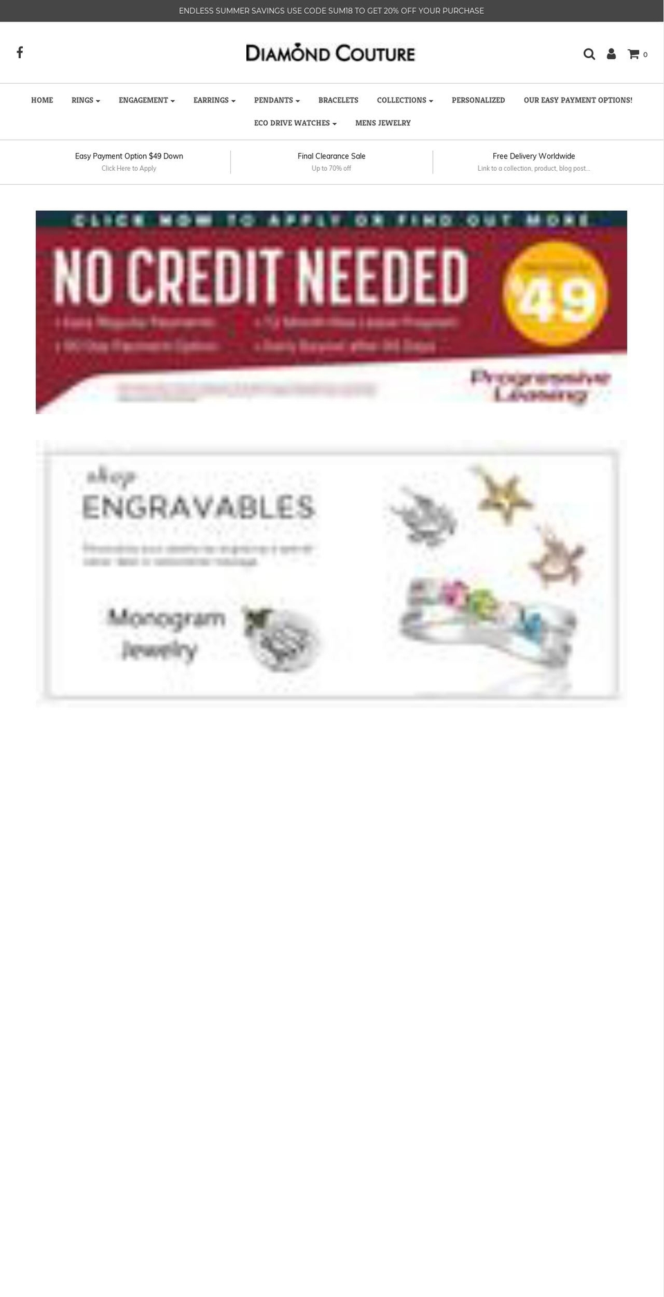 diamondcouture.com — Shopify storefront screenshot