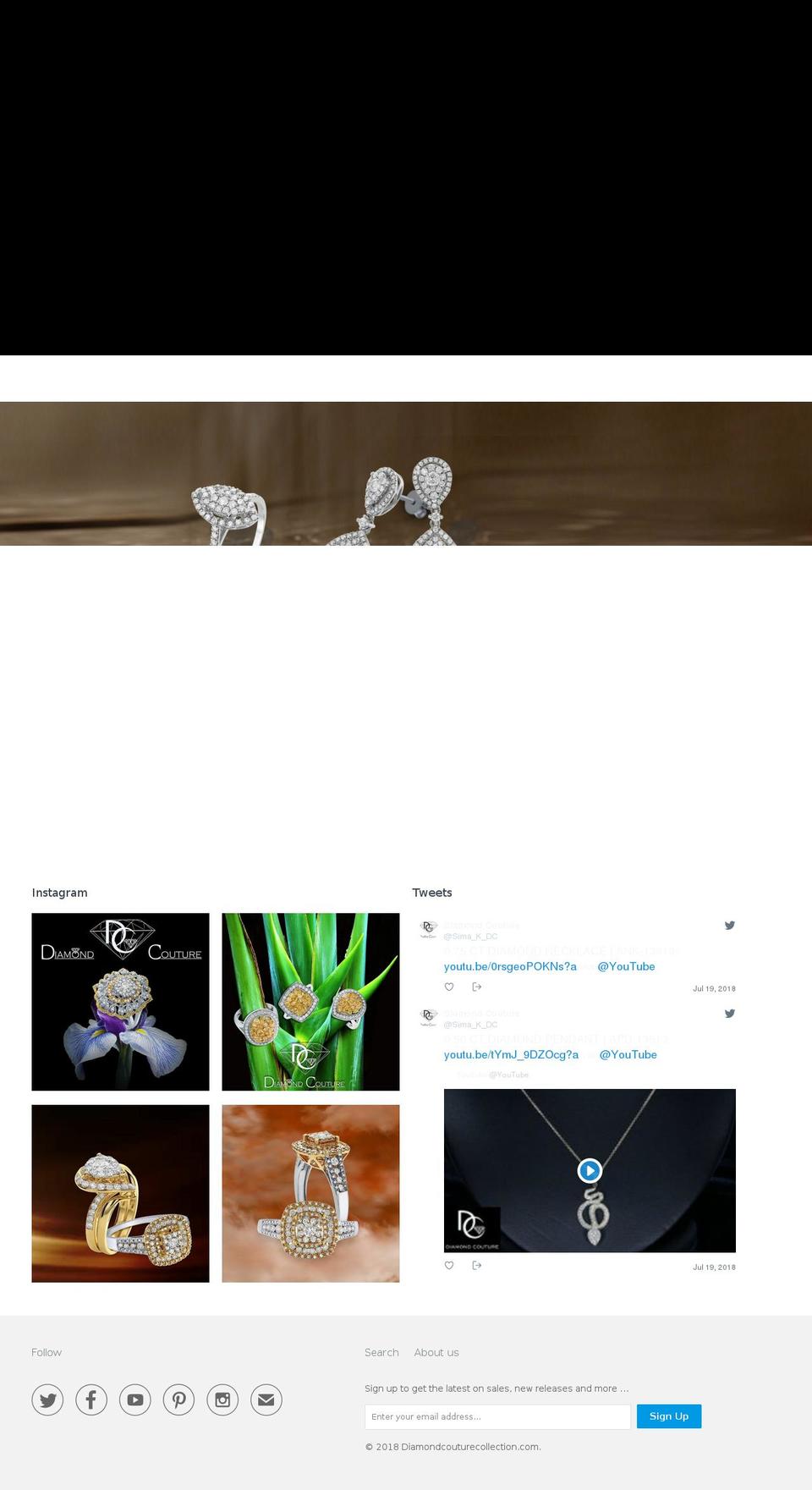 diamondcouturecollections.com — Shopify storefront screenshot
