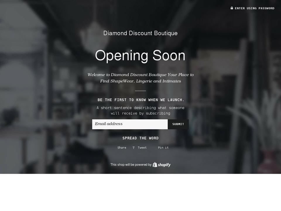 diamonddiscountboutique.com shopify website screenshot