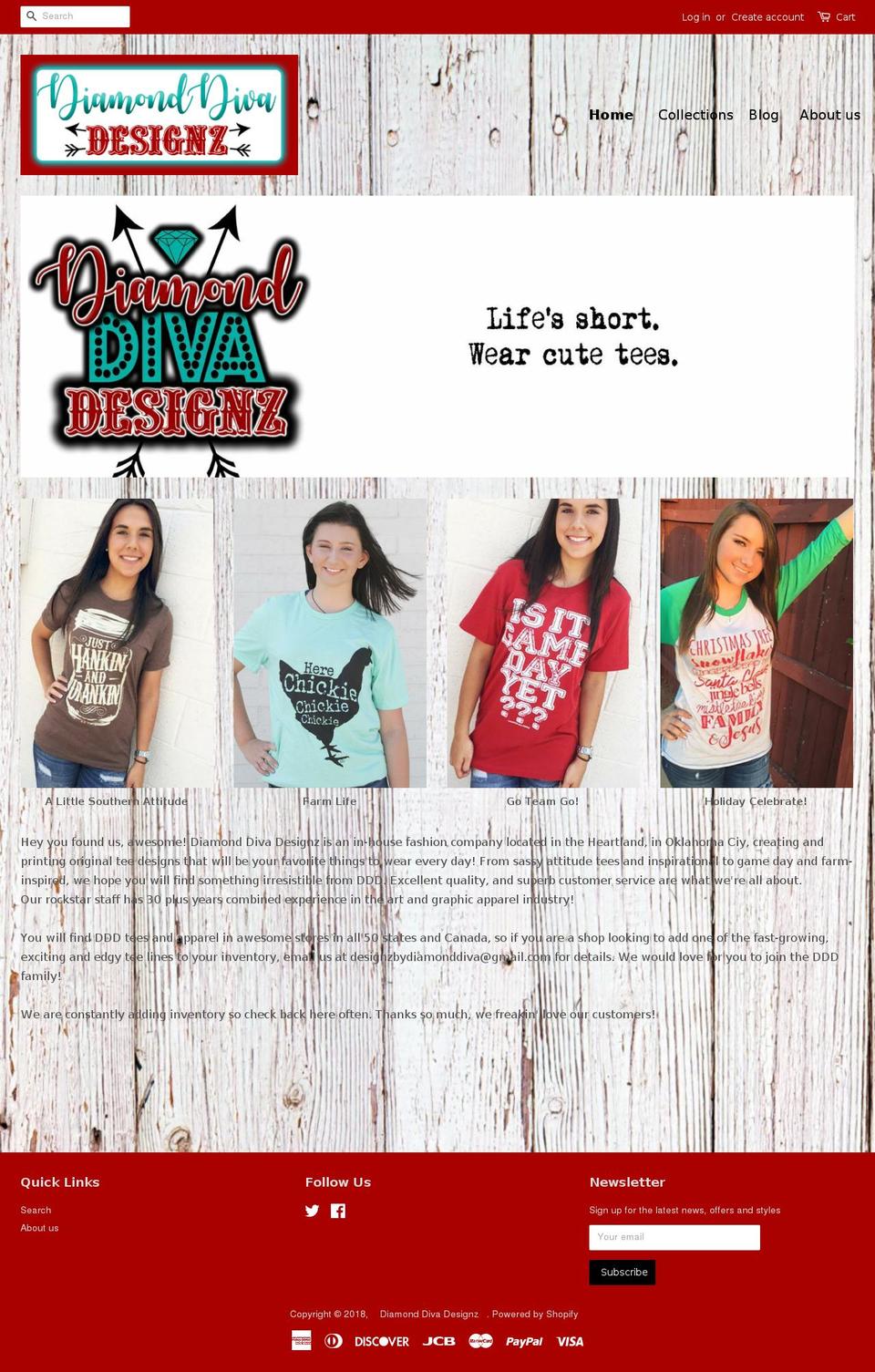 diamonddivadesignz.com — Shopify storefront screenshot