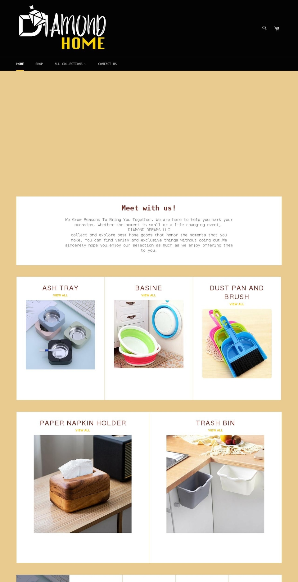 diamonddreamsshops.com shopify website screenshot