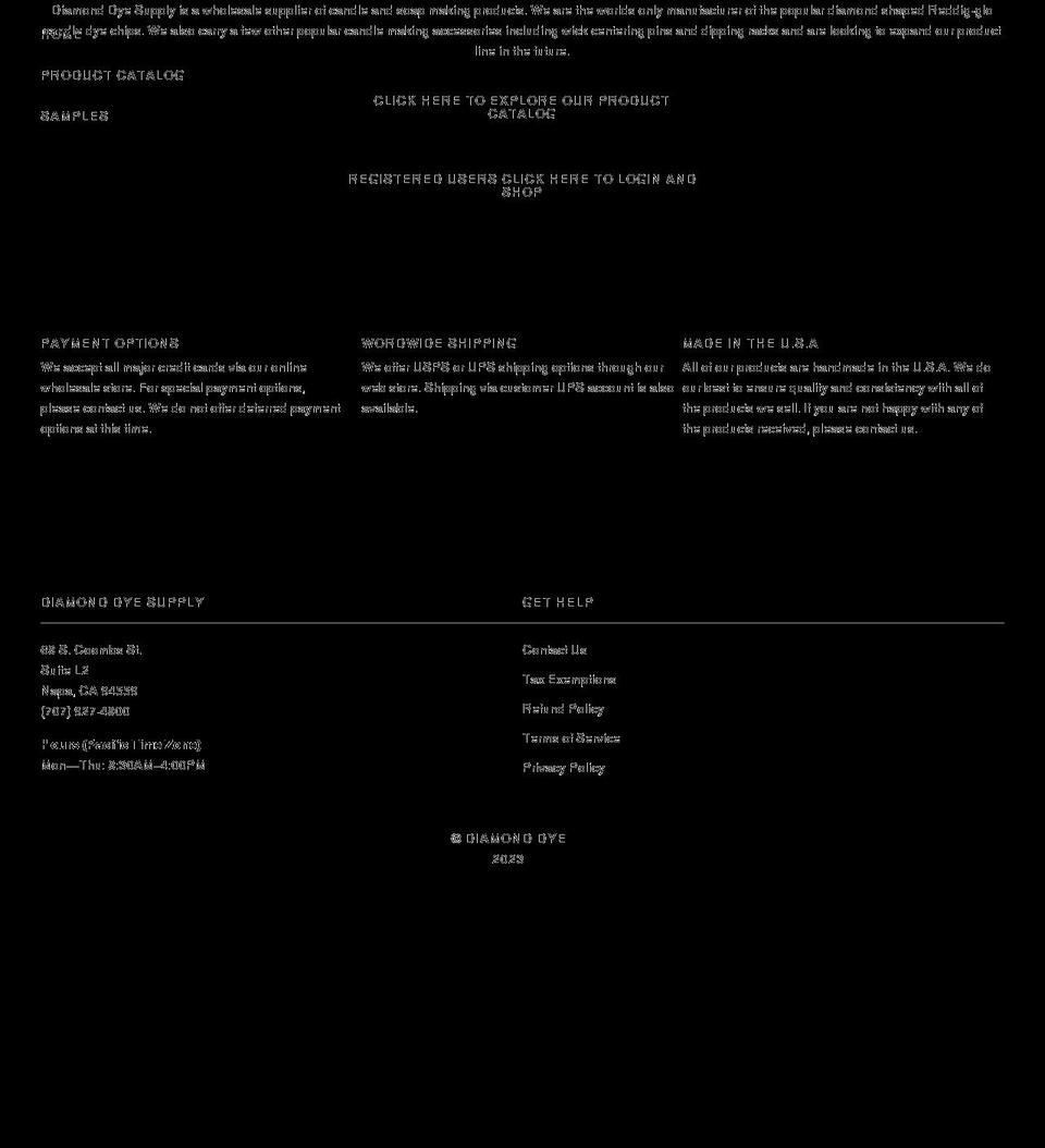 diamonddye.com shopify website screenshot