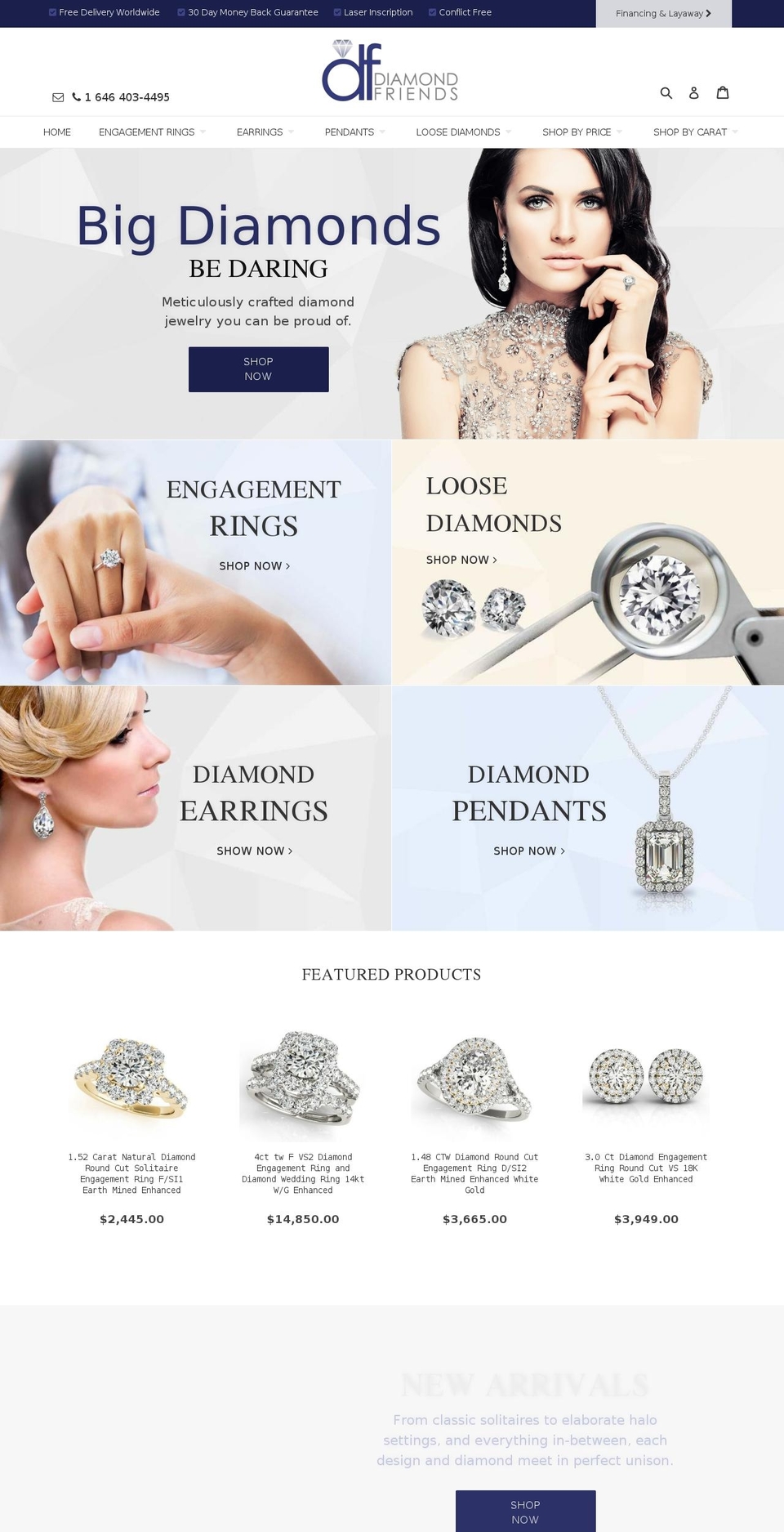 diamondfriends.com shopify website screenshot