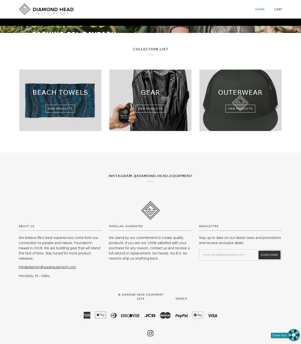 diamondheadaloha.com — Shopify storefront screenshot