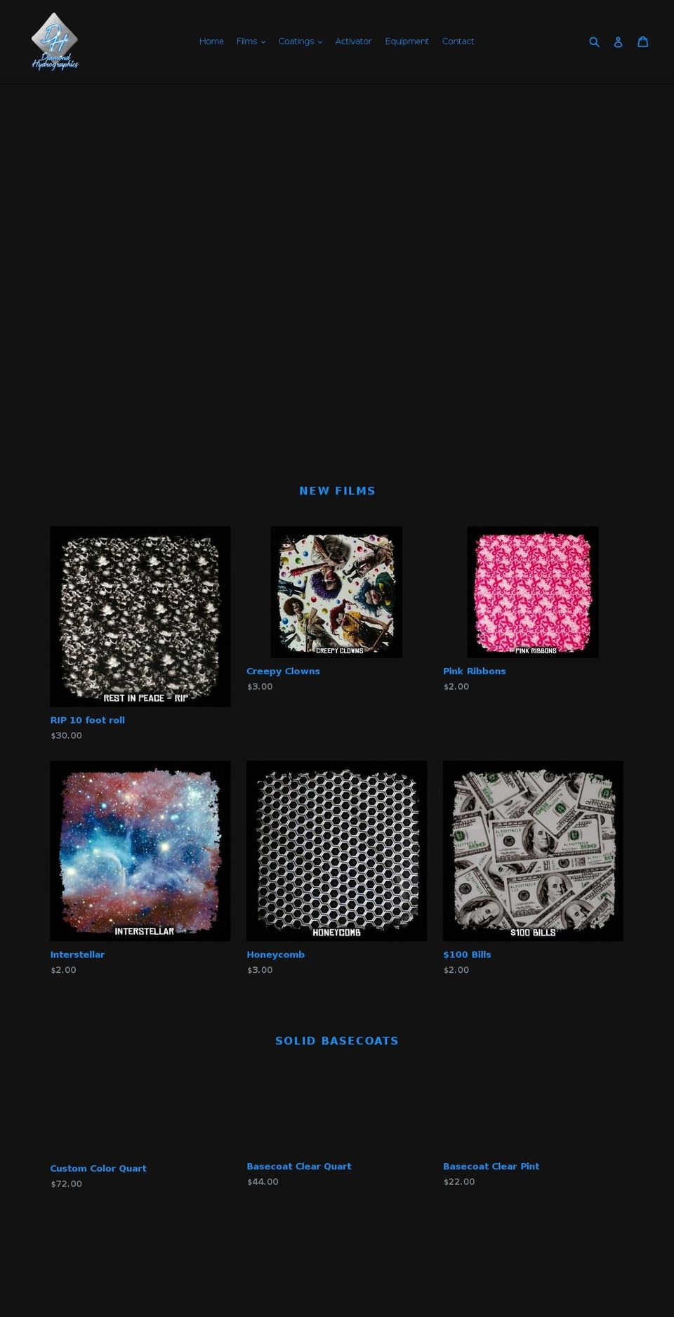 diamondhydrographics.com — Shopify storefront screenshot