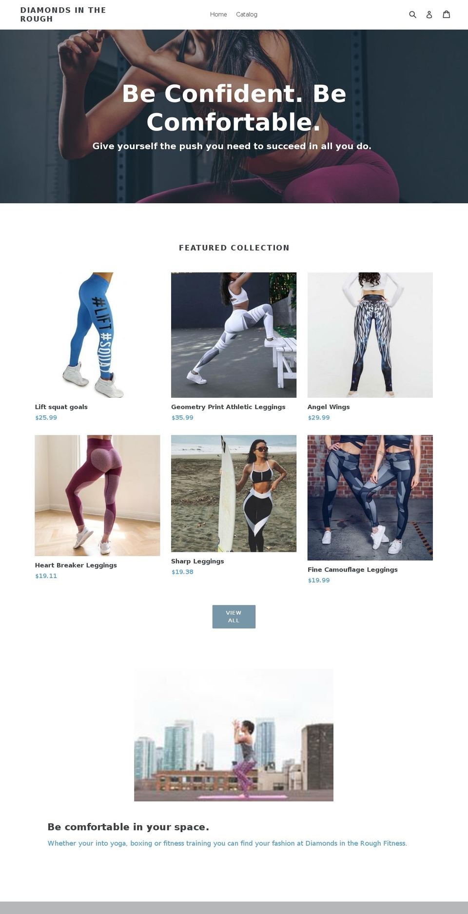 diamondintheroughfitness.com — Shopify storefront screenshot