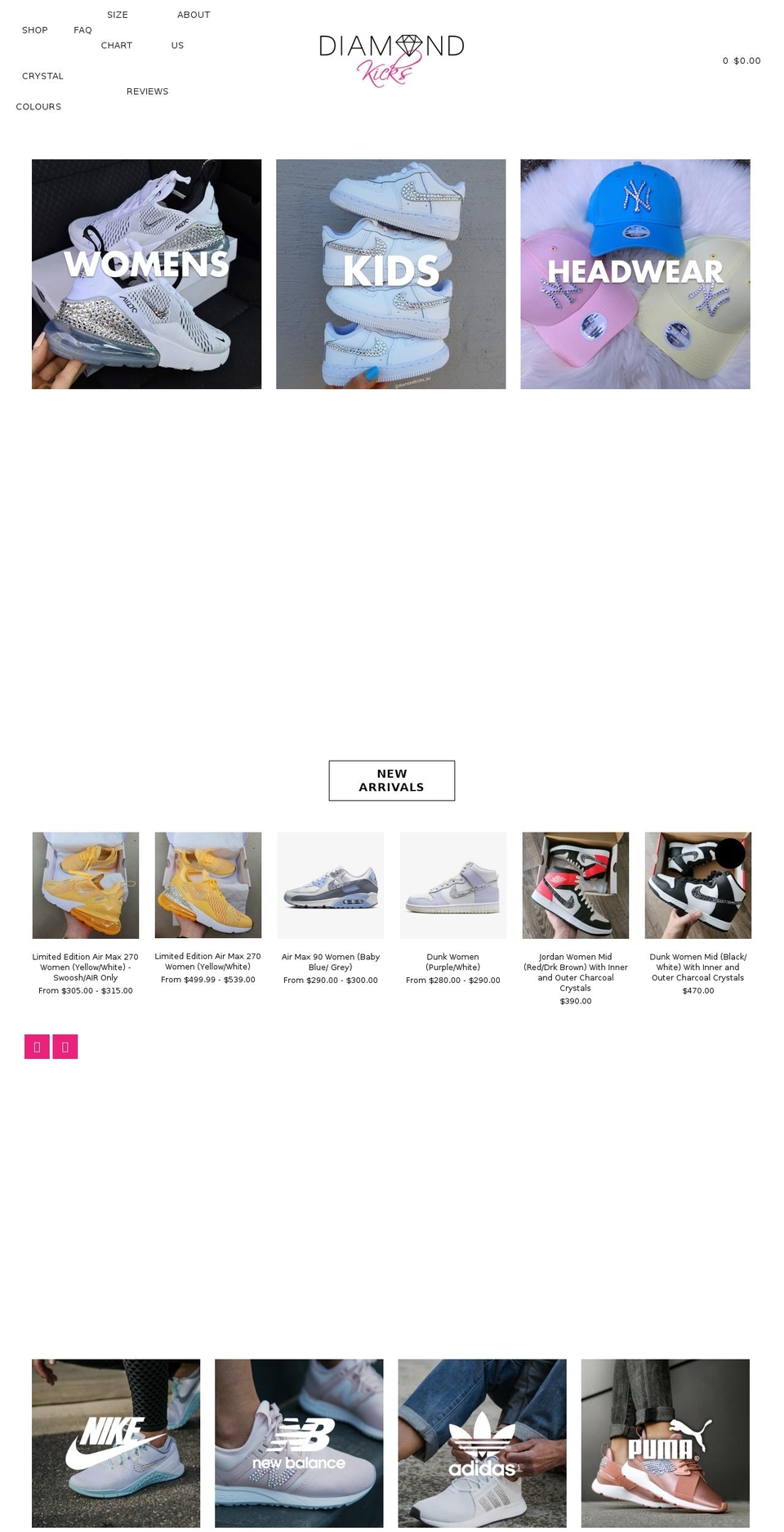 diamondkicks.com.au shopify website screenshot