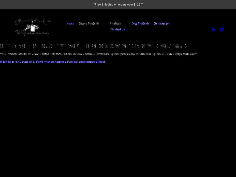 diamondkperformance.com shopify website screenshot