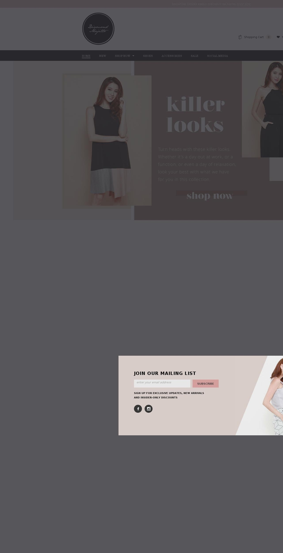 diamondmojitto.com shopify website screenshot