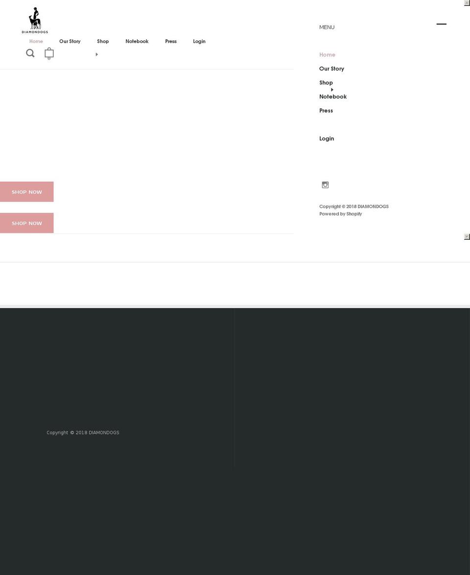 diamondogs.com — Shopify storefront screenshot