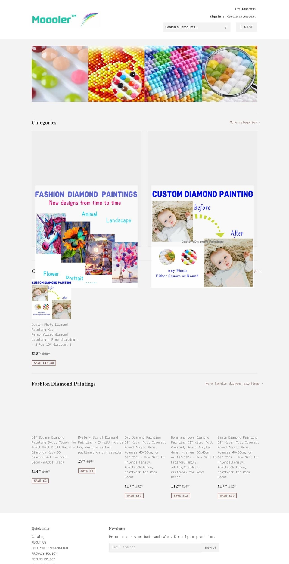 diamondpainting.store shopify website screenshot