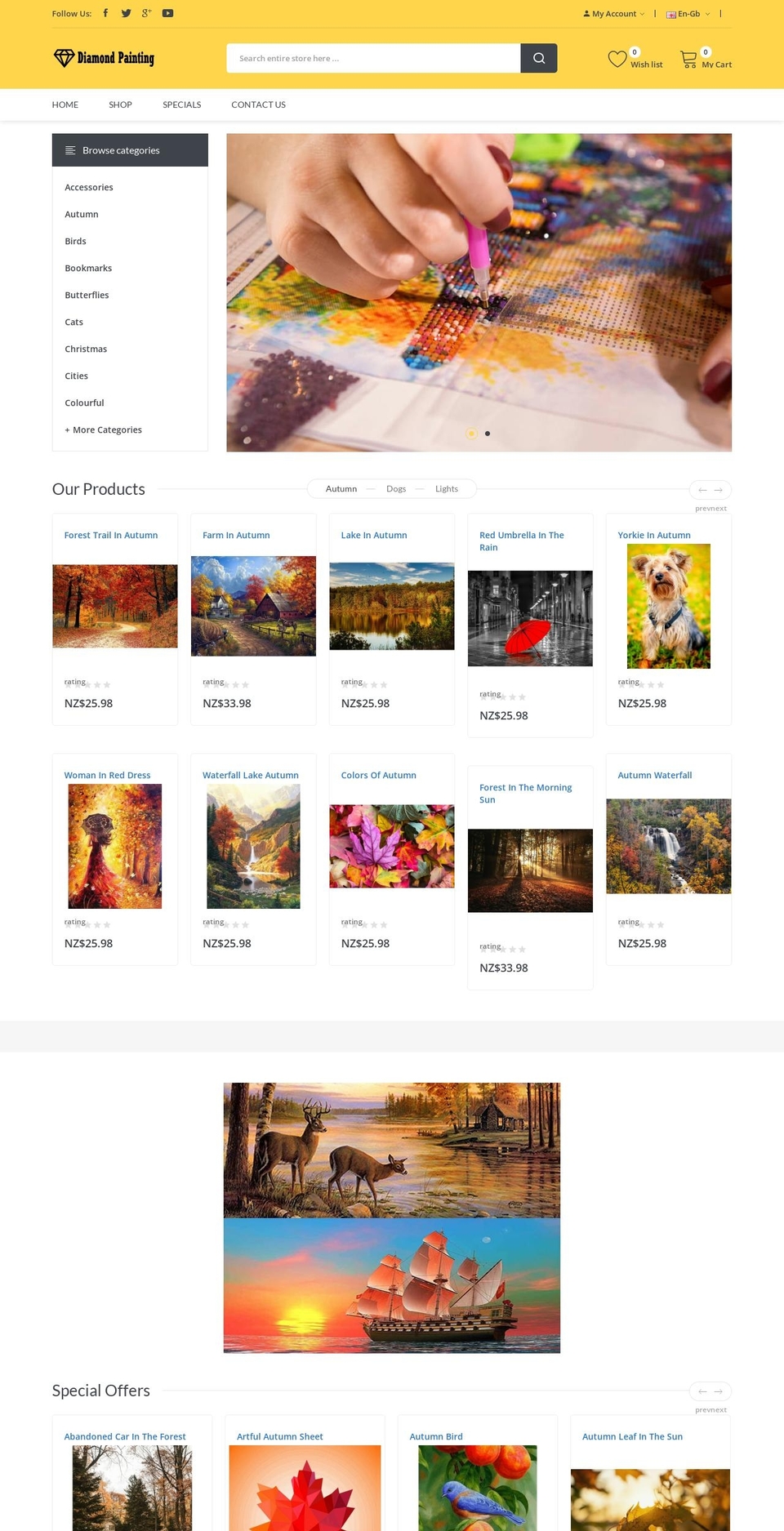 diamondpaintingnz.com — Shopify storefront screenshot