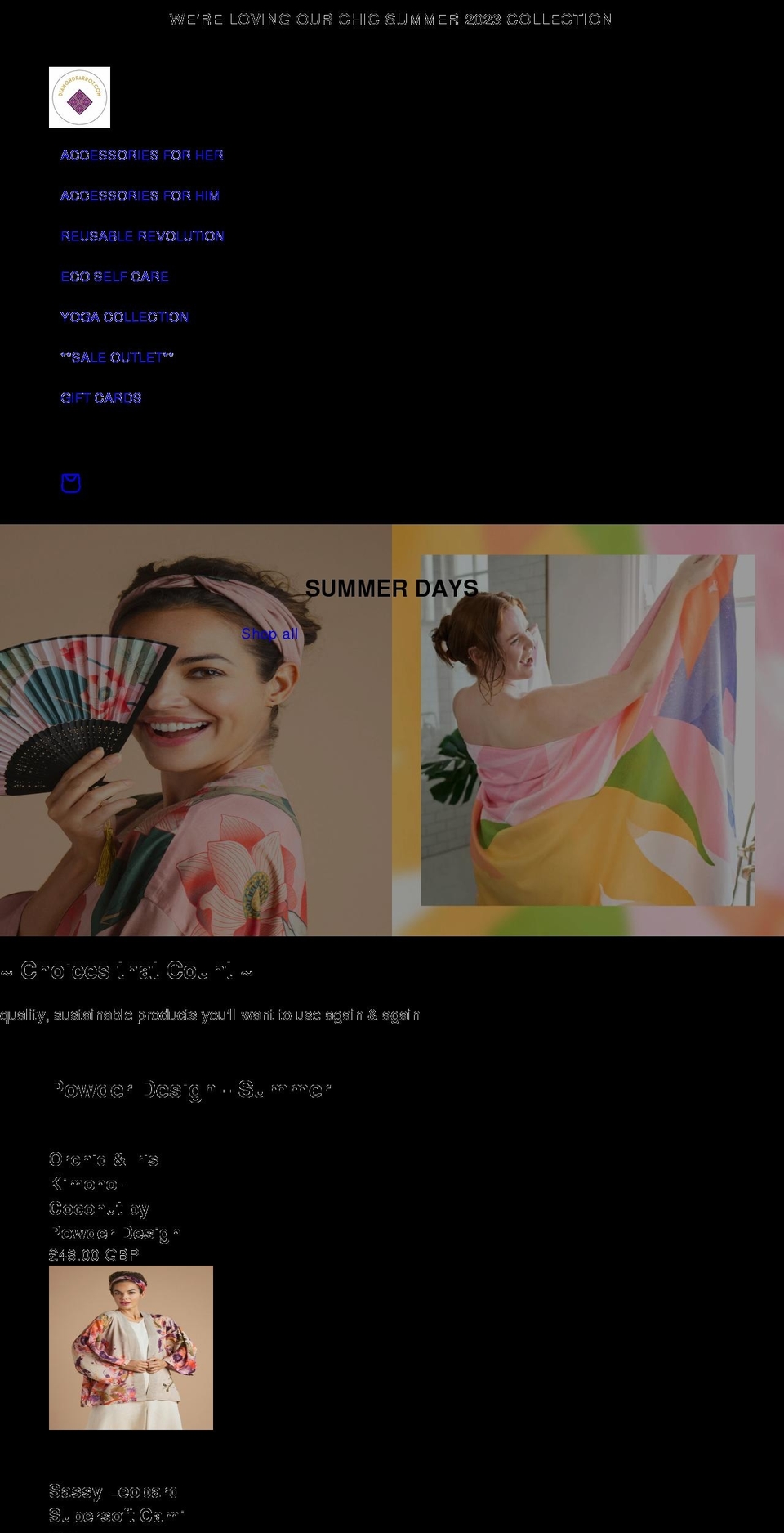 diamondparrot.com shopify website screenshot