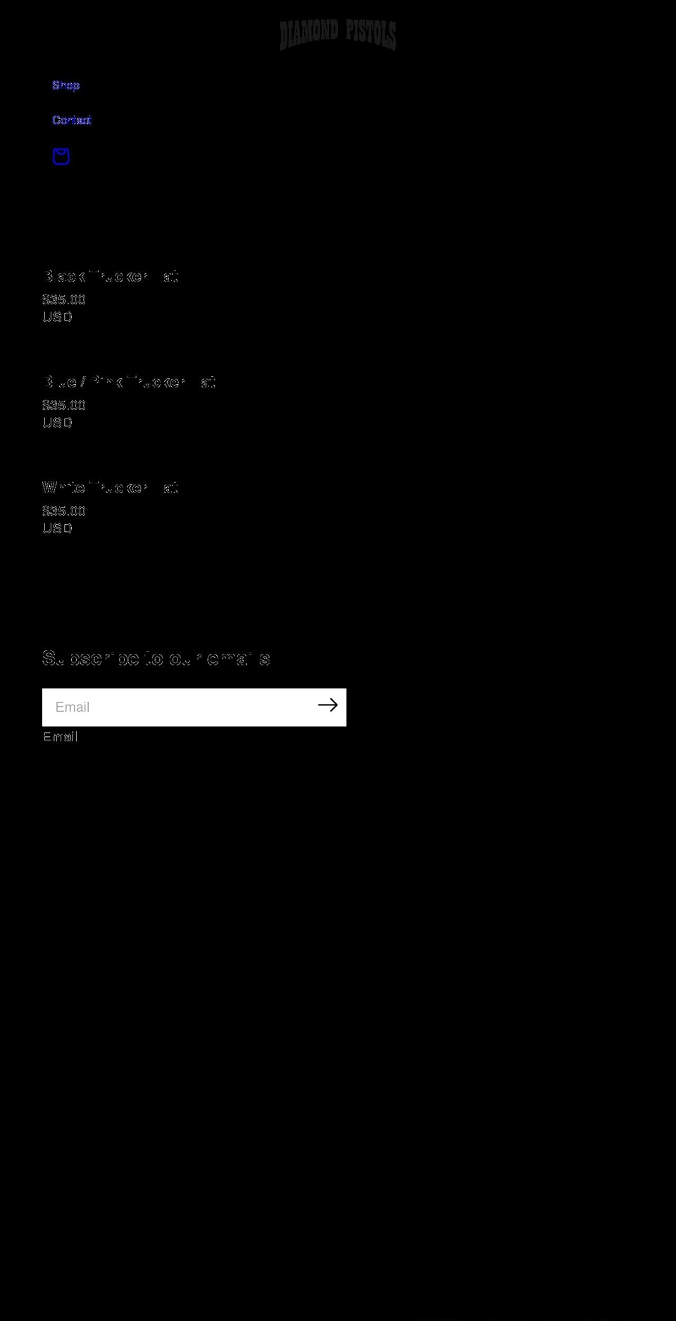 diamondpistols.com shopify website screenshot