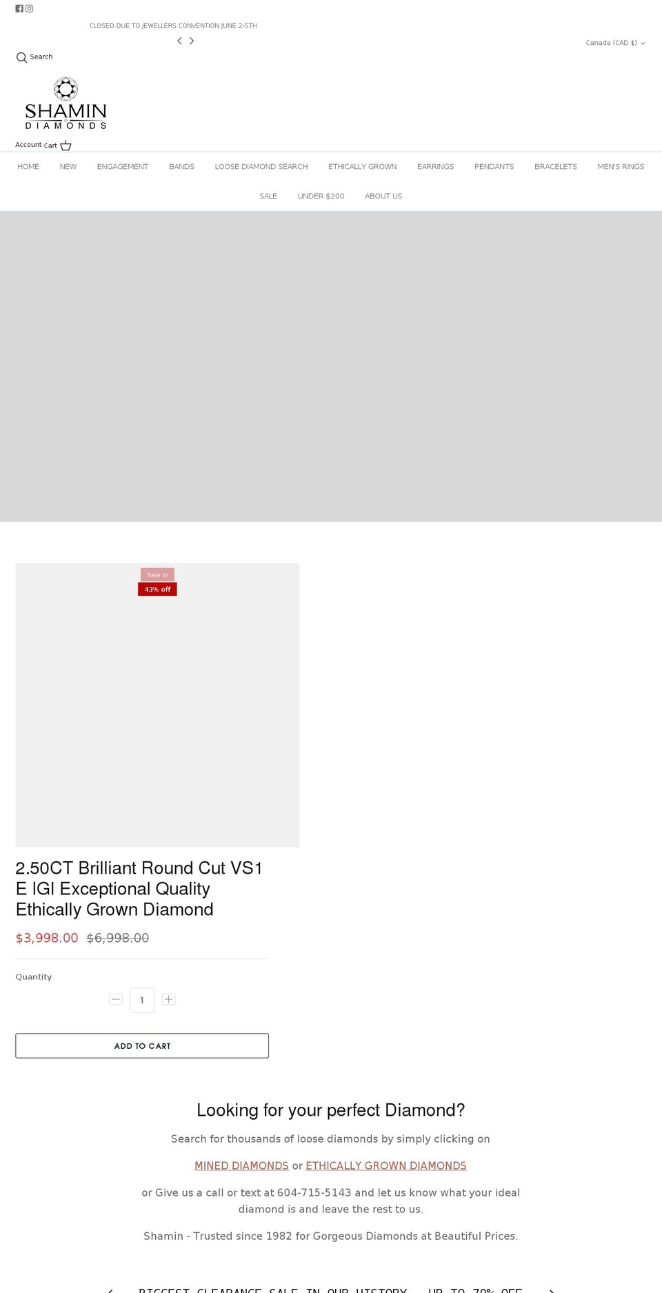 diamonds-bydesign.com — Shopify storefront screenshot