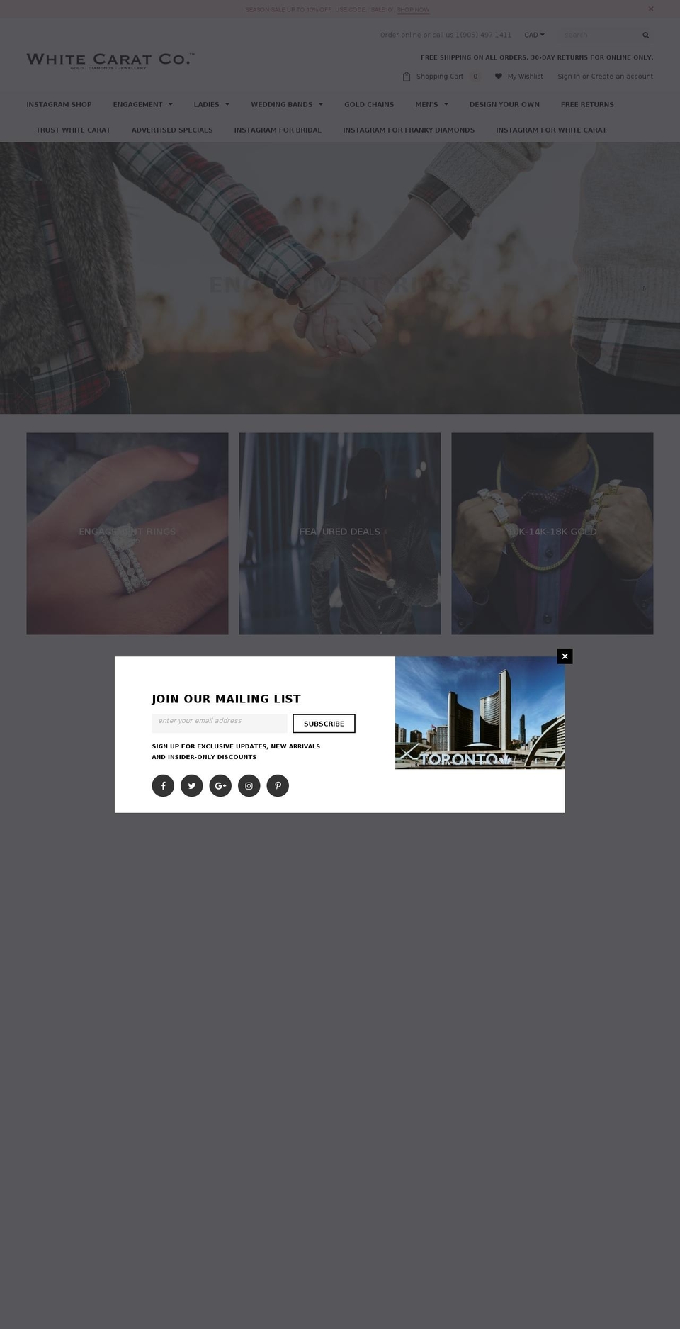 diamondsanddiamonds.ca shopify website screenshot