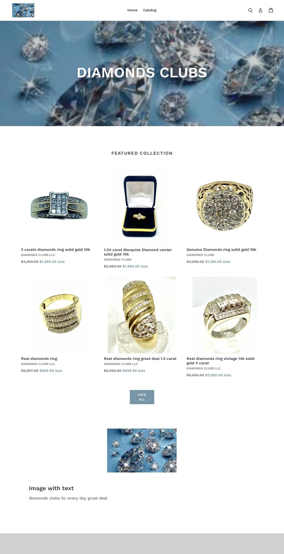 diamondsclubs.net shopify website screenshot